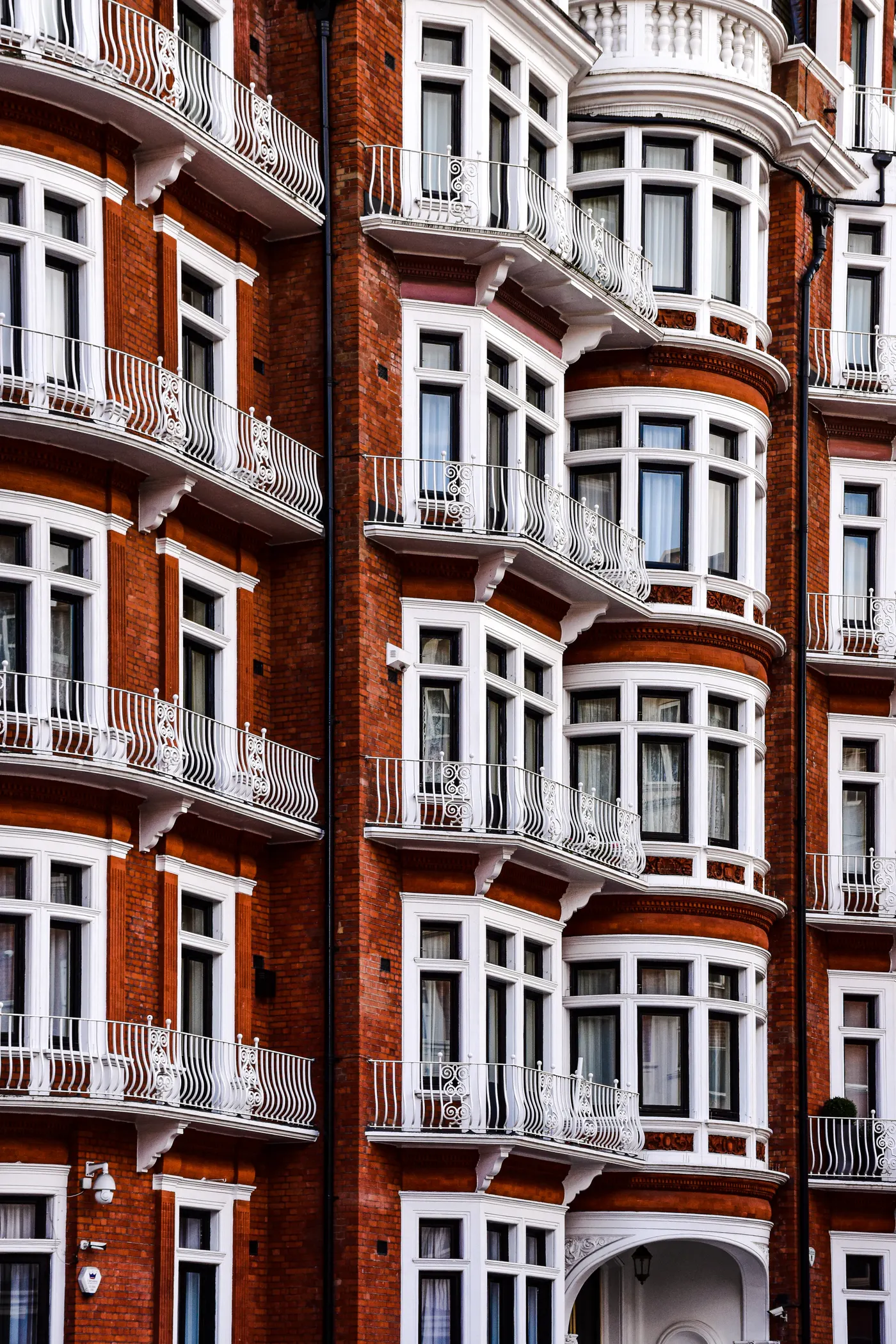 Windows and brickwork on a residential block in London